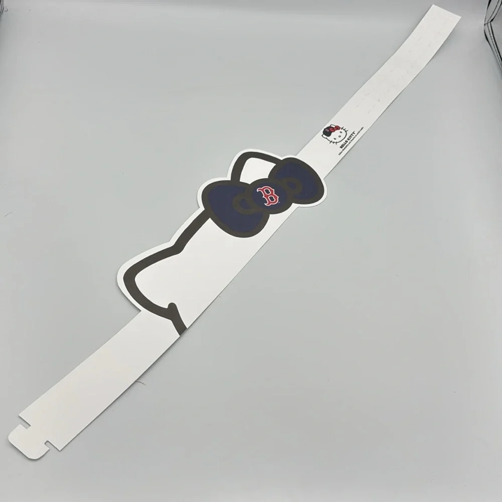 Hello Kitty Boston Red‎ Sox Paper Crown Hat Sanrio MLB Promo Adjustable